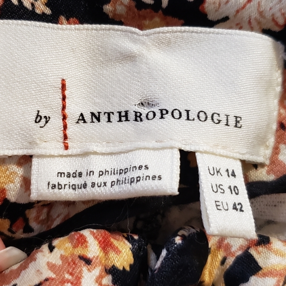 Anthropologie Floral Pants - Black and Cream - Picture 14 of 16